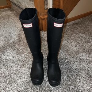 Tall Black Hunter Boots Size 7